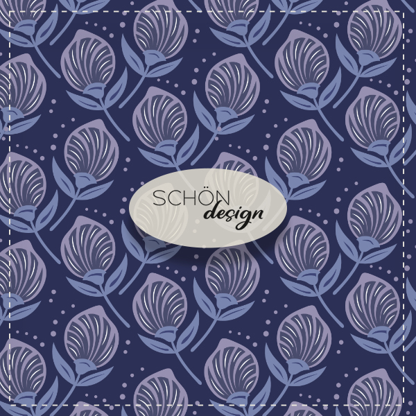 bohemian flower blue