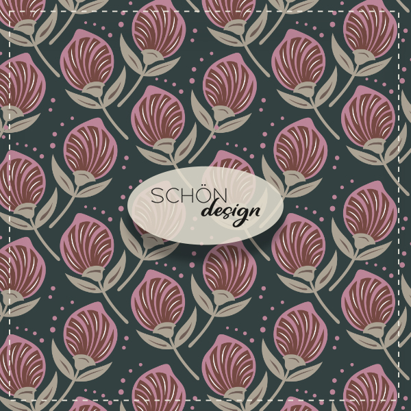 bohemian flower black