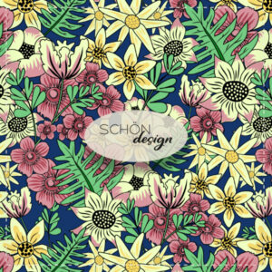 wiesenblumen muster rot