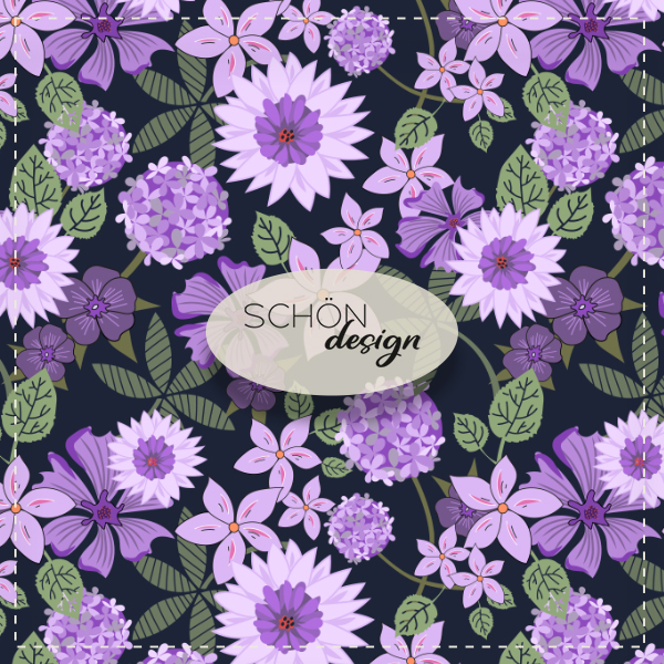 big blossom design purple