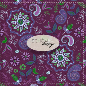 bohemian paisley purple