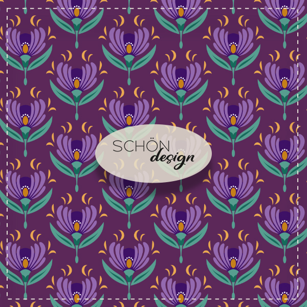 stilisierte seerose muster pink