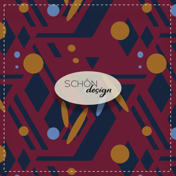 geometrisches muster rot