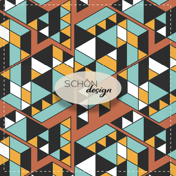 geometrisches muster orange
