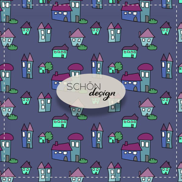 muster bunte haeuser