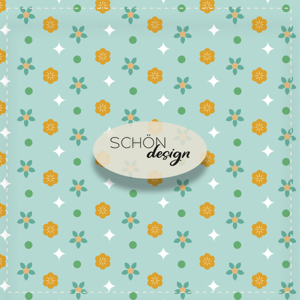 kindermuster kleine blume mint