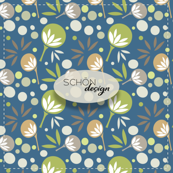 abstrakte bluete blau