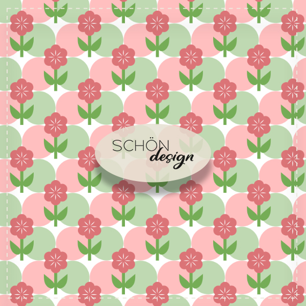 muster miniblume rot