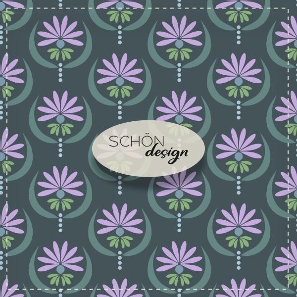 abstrakte seerose gruen