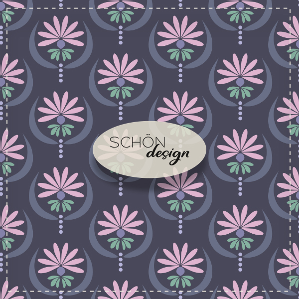 abstrakte seerose lila