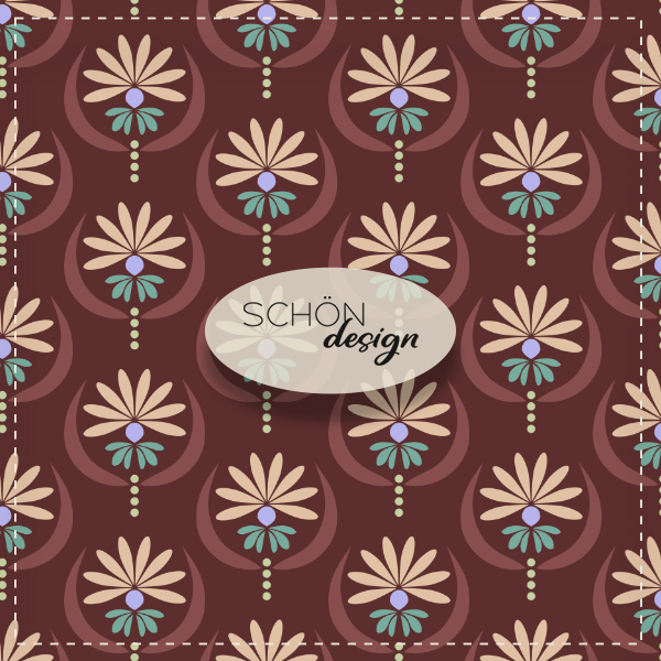 abstrakte seerose bordeaux